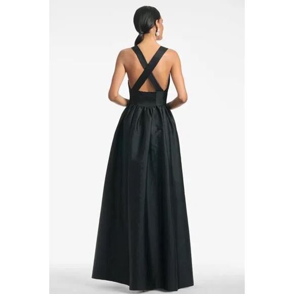 Sachin & Babi NWT Kenzia Brooch-Embellished Black Gown Sz:8 Ret$895 CURRENT! - Picture 5 of 12